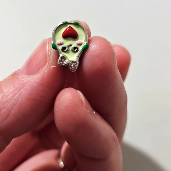 Cute Avocado Charm with Heart and Bow - Picture 9 of 10